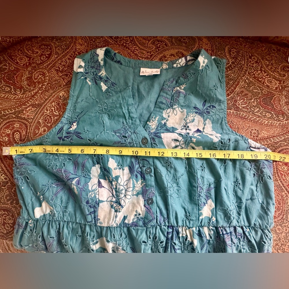 Wonderly Teal Floral Maxi Dress - Picture 5 of 7